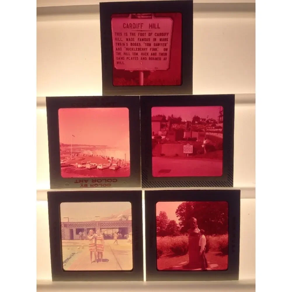 Lot 5 Vtg Family Travel Vacation Cardiff Hill Ektachrome Photos Color Art Slides